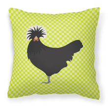 Load image into Gallery viewer, Polish Poland Chicken Green Fabric Decorative Pillow BB7660PW1818