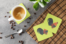 Load image into Gallery viewer, Dutch Bantam Chicken Green Foam Coaster  BB7662FC