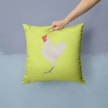 Load image into Gallery viewer, German Langshan Chicken Green Throw Pillow - 14x14 Decorative Pillow – Art for Your Home &amp; Patio BB7663PW1414