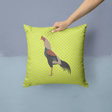 Load image into Gallery viewer, Kulang Chicken Green Throw Pillow - 14x14 Decorative Pillow – Art for Your Home &amp; Patio BB7664PW1414