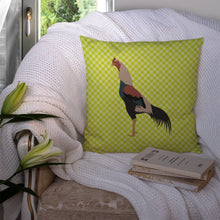 Load image into Gallery viewer, Kulang Chicken Green Throw Pillow - 14x14 Decorative Pillow – Art for Your Home &amp; Patio BB7664PW1414