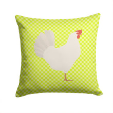 Load image into Gallery viewer, Leghorn Chicken Green Throw Pillow - 14x14 Decorative Pillow – Art for Your Home &amp; Patio BB7666PW1414