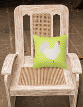 Load image into Gallery viewer, Leghorn Chicken Green Fabric Decorative Pillow BB7666PW1818