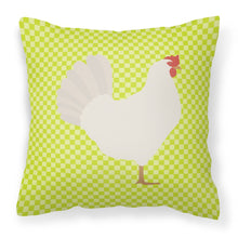 Load image into Gallery viewer, Leghorn Chicken Green Fabric Decorative Pillow BB7666PW1818