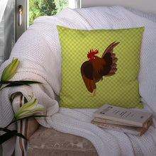 Load image into Gallery viewer, Malaysian Serama Chicken Green Throw Pillow - 14x14 Decorative Pillow – Art for Your Home &amp; Patio BB7668PW1414