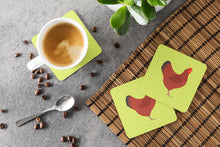 Load image into Gallery viewer, New Hampshire Red Chicken Green Foam Coaster  BB7669FC