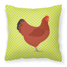 Load image into Gallery viewer, New Hampshire Red Chicken Green Fabric Decorative Pillow BB7669PW1818