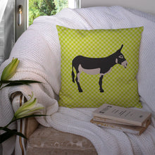 Load image into Gallery viewer, American Mammoth Jack Donkey Green Throw Pillow - 14x14 Decorative Pillow – Art for Your Home &amp; Patio BB7670PW1414
