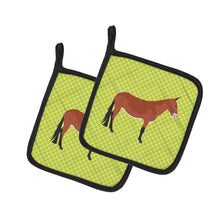 Load image into Gallery viewer, Mule Green Pot Holders - Set of 2 - Heat-Resistant Kitchen Essentials BB7671PTHD