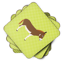 Load image into Gallery viewer, Miniature Mediterranian Donkey Green Foam Coaster  BB7673FC