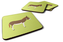 Load image into Gallery viewer, Miniature Mediterranian Donkey Green Foam Coaster  BB7673FC