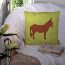 Load image into Gallery viewer, Irish Donkey Green Throw Pillow - 14x14 Decorative Pillow – Art for Your Home &amp; Patio BB7674PW1414