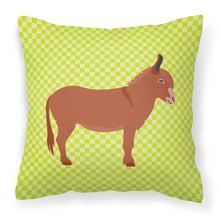 Load image into Gallery viewer, Irish Donkey Green Fabric Decorative Pillow BB7674PW1818