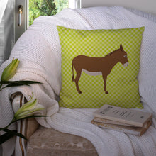 Load image into Gallery viewer, Cotentin Donkey Green Throw Pillow - 14x14 Decorative Pillow – Art for Your Home &amp; Patio BB7675PW1414