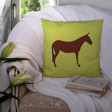 Load image into Gallery viewer, Hinny Horse Donkey Green Throw Pillow - 14x14 Decorative Pillow – Art for Your Home &amp; Patio BB7676PW1414