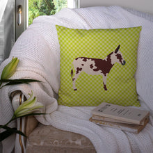 Load image into Gallery viewer, American Spotted Donkey Green Throw Pillow - 14x14 Decorative Pillow – Art for Your Home &amp; Patio BB7677PW1414