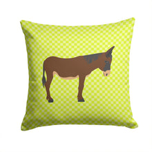 Load image into Gallery viewer, Zamorano-Leones Donkey Green Throw Pillow - 14x14 Decorative Pillow – Art for Your Home &amp; Patio BB7679PW1414