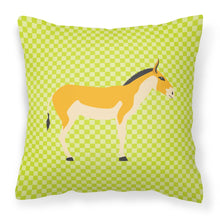 Load image into Gallery viewer, Turkmenian Kulan Donkey Green Fabric Decorative Pillow BB7680PW1818