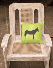Load image into Gallery viewer, Catalan Donkey Green Fabric Decorative Pillow BB7681PW1818