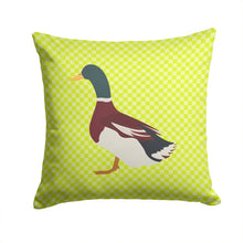 Load image into Gallery viewer, Rouen Duck Green Throw Pillow - 14x14 Decorative Pillow – Art for Your Home &amp; Patio BB7682PW1414