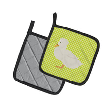 Load image into Gallery viewer, Crested Duck Green Pot Holders - Set of 2 - Heat-Resistant Kitchen Essentials BB7683PTHD