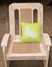 Load image into Gallery viewer, Crested Duck Green Fabric Decorative Pillow BB7683PW1818