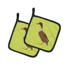 Load image into Gallery viewer, Dutch Hook Bill Duck Green Pot Holders - Set of 2 - Heat-Resistant Kitchen Essentials BB7687PTHD