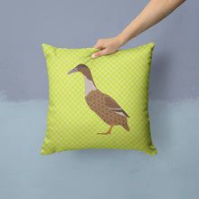 Load image into Gallery viewer, Dutch Hook Bill Duck Green Throw Pillow - 14x14 Decorative Pillow – Art for Your Home &amp; Patio BB7687PW1414