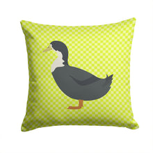 Load image into Gallery viewer, Blue Swedish Duck Green Throw Pillow - 14x14 Decorative Pillow – Art for Your Home &amp; Patio BB7688PW1414