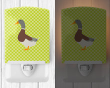 Load image into Gallery viewer, Saxony Sachsenente Duck Green Ceramic Night Light BB7689CNL