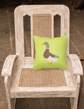 Load image into Gallery viewer, Saxony Sachsenente Duck Green Fabric Decorative Pillow BB7689PW1818