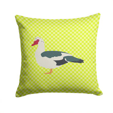 Load image into Gallery viewer, Muscovy Duck Green Throw Pillow - 14x14 Decorative Pillow – Art for Your Home &amp; Patio BB7690PW1414