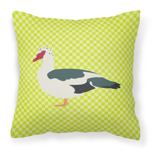 Load image into Gallery viewer, Muscovy Duck Green Fabric Decorative Pillow BB7690PW1818