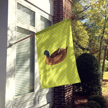 Load image into Gallery viewer, Khaki Campbell Duck Green Flag Canvas House Size BB7692CHF