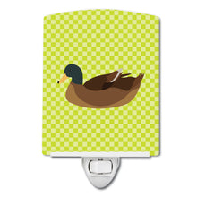 Load image into Gallery viewer, Khaki Campbell Duck Green Ceramic Night Light BB7692CNL