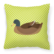 Load image into Gallery viewer, Khaki Campbell Duck Green Fabric Decorative Pillow BB7692PW1818