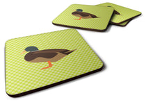 Load image into Gallery viewer, Silver Bantam Duck Green Foam Coaster  BB7693FC