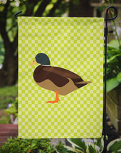 Load image into Gallery viewer, Silver Bantam Duck Green Garden Flag - Outdoor Decorative Yard Flag