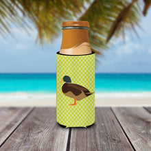 Load image into Gallery viewer, Silver Bantam Duck Green   Hugger for slim cans