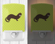 Load image into Gallery viewer, Russian or European Mink Green Ceramic Night Light BB7694CNL