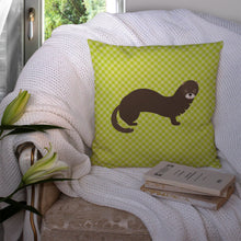 Load image into Gallery viewer, Russian or European Mink Green Throw Pillow - 14x14 Decorative Pillow – Art for Your Home &amp; Patio BB7694PW1414