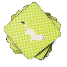 Load image into Gallery viewer, Stoat Short-tailed Weasel Green Foam Coaster  BB7698FC