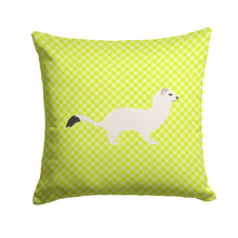 Load image into Gallery viewer, Stoat Short-tailed Weasel Green Throw Pillow - 14x14 Decorative Pillow – Art for Your Home &amp; Patio BB7698PW1414