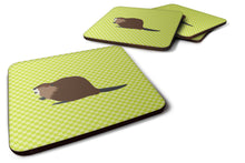 Load image into Gallery viewer, Eurasian Beaver Green Foam Coaster  BB7699FC
