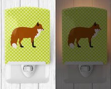 Load image into Gallery viewer, Red Fox Green Ceramic Night Light BB7702CNL