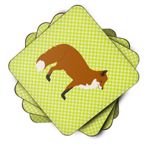 Load image into Gallery viewer, Red Fox Green Foam Coaster  BB7702FC