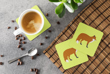 Load image into Gallery viewer, Red Fox Green Foam Coaster  BB7702FC