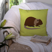 Load image into Gallery viewer, Coypu Nutria River Rat Green Throw Pillow - 14x14 Decorative Pillow – Art for Your Home &amp; Patio BB7705PW1414
