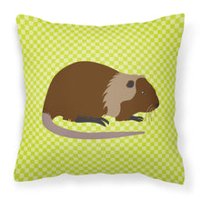 Load image into Gallery viewer, Coypu Nutria River Rat Green Fabric Decorative Pillow BB7705PW1818