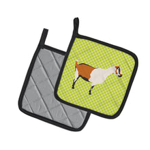 Load image into Gallery viewer, Alpine Goat Green Pot Holders - Set of 2 - Heat-Resistant Kitchen Essentials BB7706PTHD